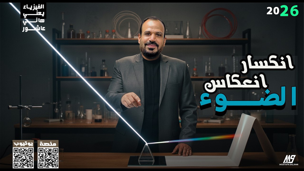 مستويات عليا علي -الإنعكاس و الإنكسار - فيزياء - كتاب الامتحان-2026 -صف الثاني الثانوي