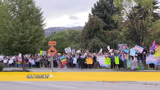 Anti-SOGI protestors outnumbered