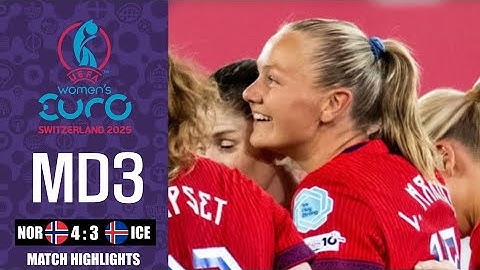 HIGHLIGHTS | Norway 4 - 3 Iceland | UEFA Women's EURO 2025 - Signe Gaupset Goal