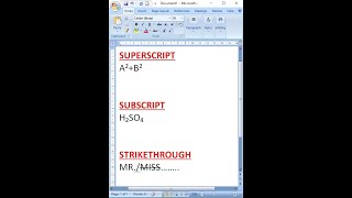 Celebrity How to use Superscript and Subscript #shorts #short  #superscript #subscript  #tutorial   #office Profile