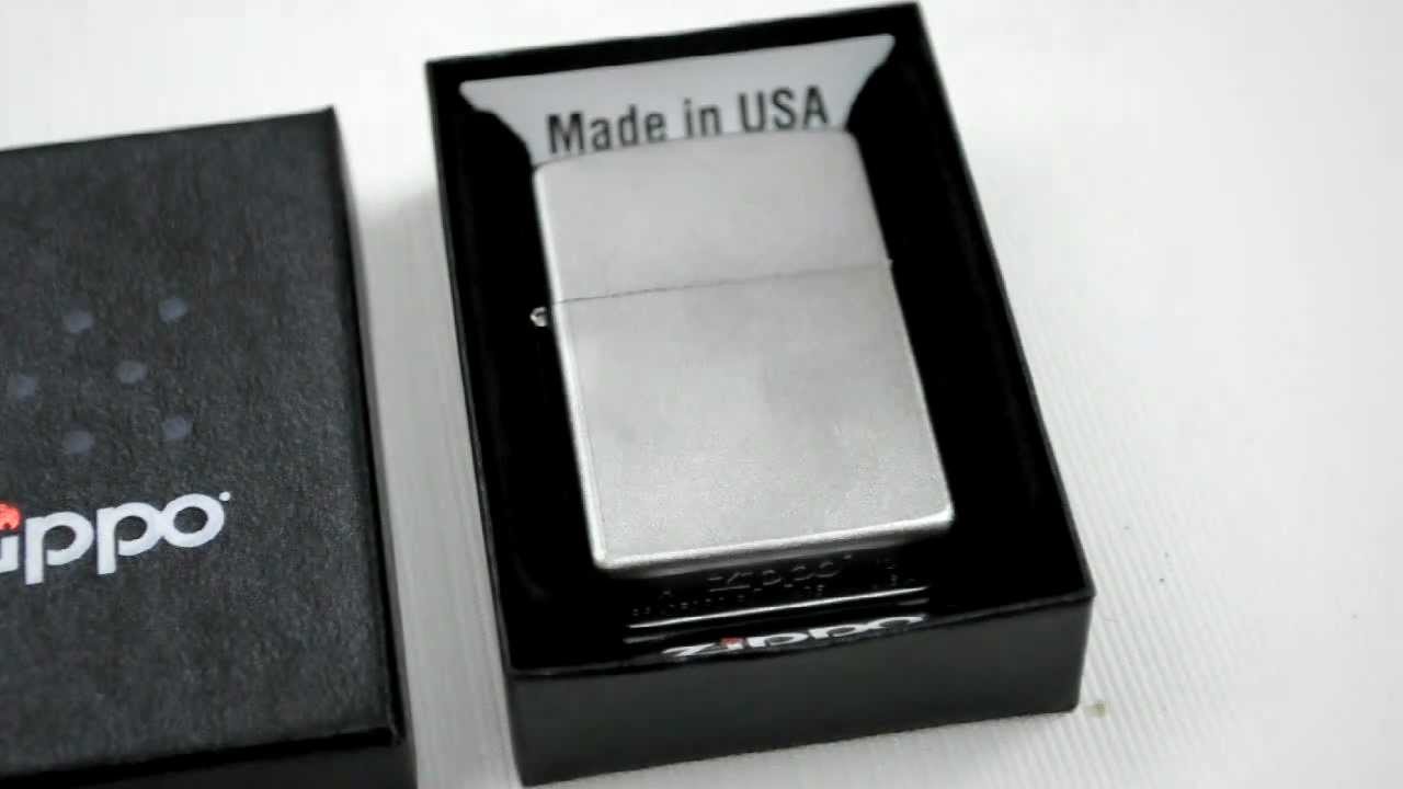  Zippo 205 Satin Chrome - YouTube