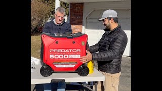 Harbor Freight 5000W unboxing and start up.....