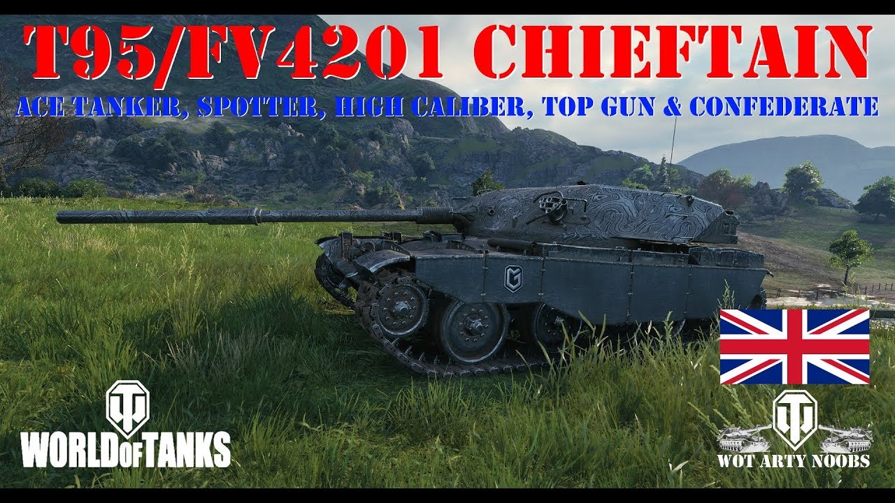 games people play T95/FV4201 Chieftain - Ace Tanker, Spotter, High Caliber, Top Gun & Confederate