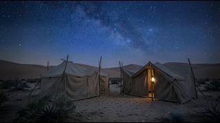 Desert Night Ambience Under the Stars | Soft Wind & Canvas Sounds for Deep Sleep | 1 Hour screenshot 2
