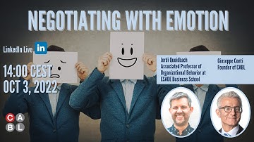 LinkedIn Live: Negotiating with Emotion with Jordi Quoidbach