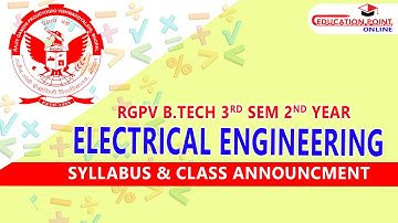 Syllabus Electrical Engineering (EE) RGPV B.Tech 3rd Sem 2nd Year | EE RGPV Syllabus