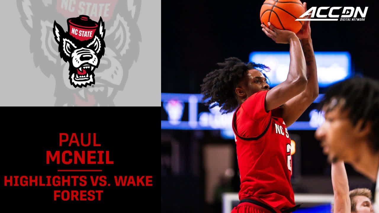 NC State Guard Paul McNeil Jr. Highlights vs. Wake Forest
