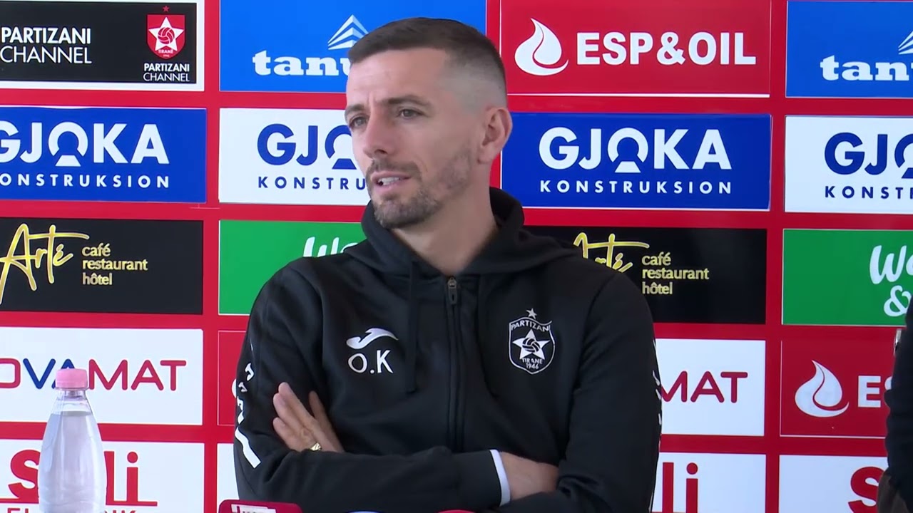 Konferenca për shtyp e trajnerit Oltijon Kërnaja, në prag të takimit ndaj Egnatias