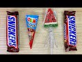 Cone Candy &amp; Snickers Bars | Textured Treat 🍦🍫
