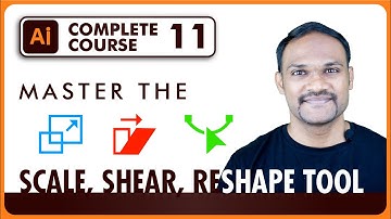 Adobe illustrator Tutorial CC 2020 Scale Tool Shear Tool Reshape Tool in Hindi | Urdu