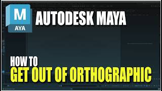 Autodesk Maya How To Get Out Of Orthographic View