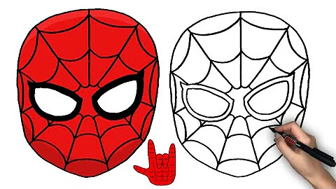 スパイダーマン イラスト簡単