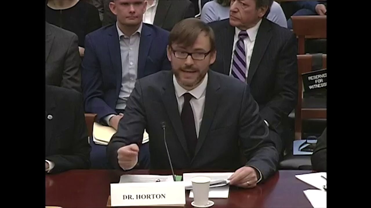 Radley Horton testimony before House subcommittee on the environment, February 27 2019