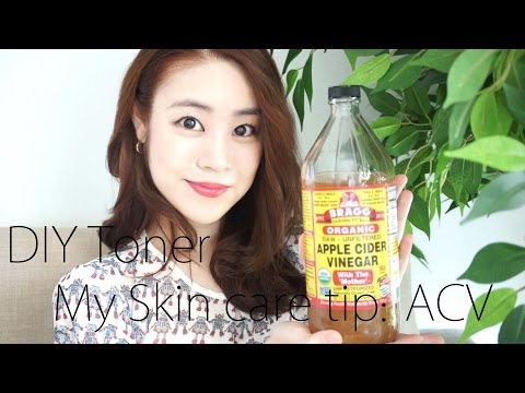 DIY ACV Toner. My Skin care tip for acne prone skin 여드름 피부를 위한 스킨케어 팁! 사과식초 토너