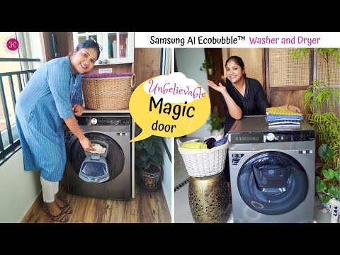 My New Samsung AI Ecobubble™ Washer and Dryer Combo / Amazing features you have ever