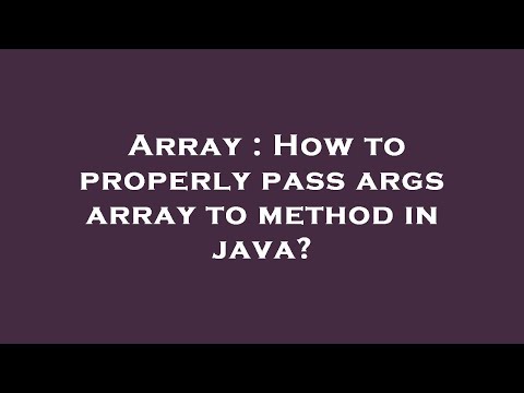 Array : How