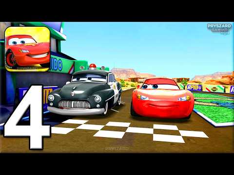 Cars: Fast as Lightning - Gameplay Walkthrough Part 4 - Lightning VS Sheriff Race (Android, IOS)