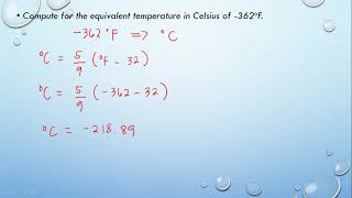 Temperature Solutions for Sample Problems Profile