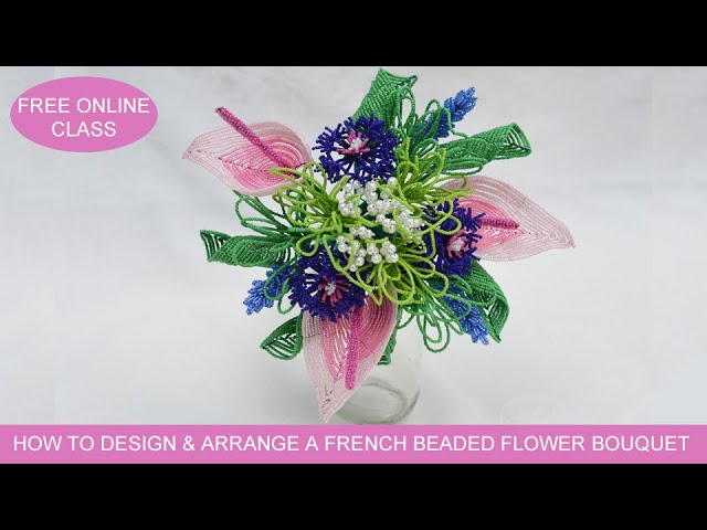 How to make a French beaded flower bouquet - YouTube