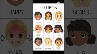 let's learn 10 feelings together ! 😀 kids english words /feelings in english