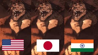 Yujiro hanma evil Laugh 🇺🇲vs🇯🇵vs🇮🇳 | USA vs Japanese vs India Netflix| Yujiro Laugh In Hindi🔥#anime