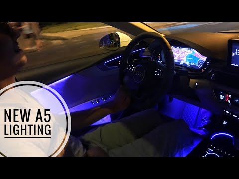 NEW 2018 Audi A5 Ambient Lighting and Exterior Lights - HOW TO SEPARATE THE AMBIENT LIGHT COLOR
