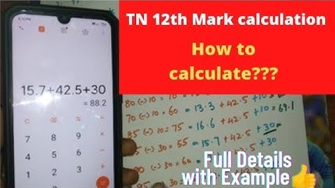 How to calculate TN 12th Mark/Full Details with Example/+2 mark calculation/@GjStudies