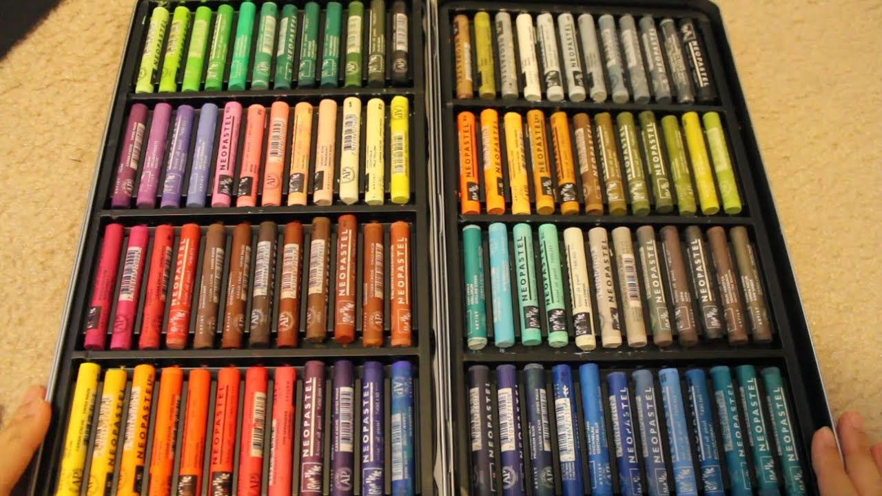 Caran D'Ache Full Set Neopastel Oil Pastels Unboxing Review! - YouTube