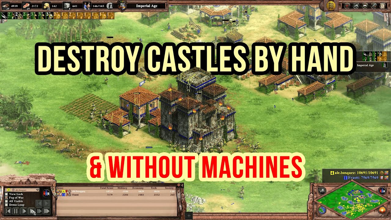 Destroy Castles by hand & Without Machines AoE II Guide to bully