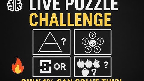 🧠 LIVE PUZZLE CHALLENGE – Only 1% Can Solve This! 🔥