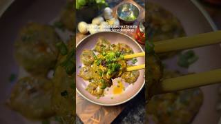 Mushroom Dumplings 🥟 #dumplings #viral #food #recipe #shorts #trending #fyp #ytshorts #mushroom