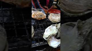浜焼き@大洗町  Oysters&Scallop