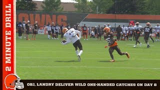 2 Minute Drill: OBJ, Landry deliver wild one-handed catches on day 8 | Cleveland Browns