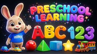 Preschool Learning for 3 years old at home: ABC Phonics, Colors, Shapes, and Counting Numbers