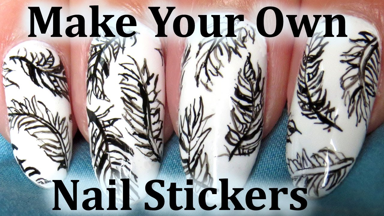 Easy Feather Nail Designs