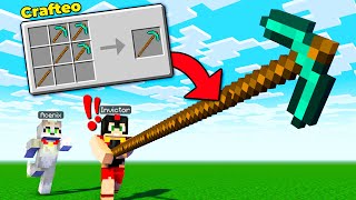 ¿CÓMO CRAFTEAR EL PICO MÁS LARGO?  PICOS y ESPADAS GIGANTES en MINECRAFT | INVICTOR