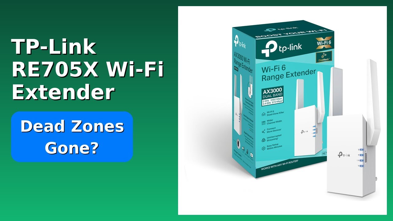 TP-Link RE705X AX3000 WiFi 6 Range Extender 2 × Internal Antennas