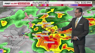 First Alert Weather Day for Afternoon T-storms with pockets of heavy rain