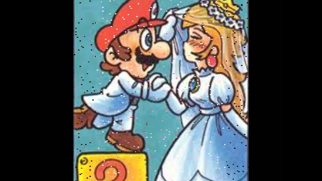 Mario And Peach Wedding Kiss