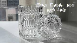 Factory Direct Cut Crystal Glass Candle Jars with Lids#candleholder #wholesale