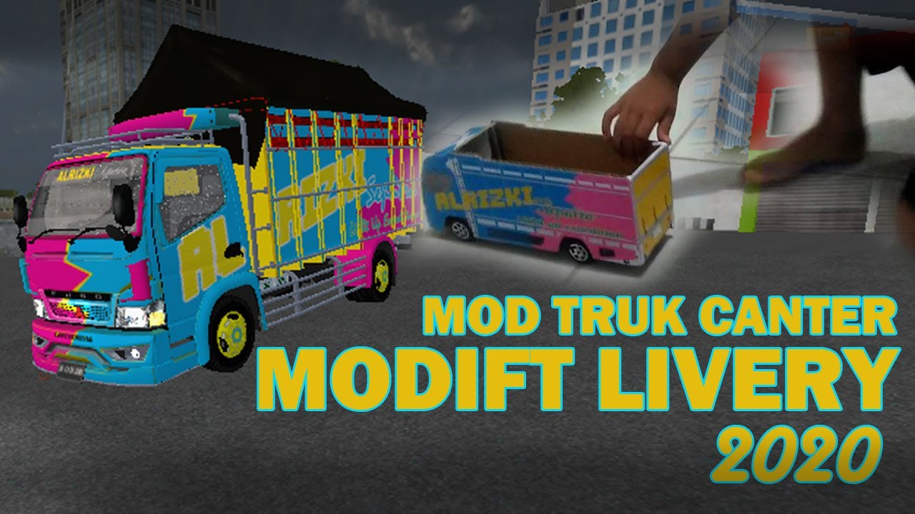 MOD TRUK  CANTER  BUSSID TERBARU MODIFT LIVERY 2021  YouTube