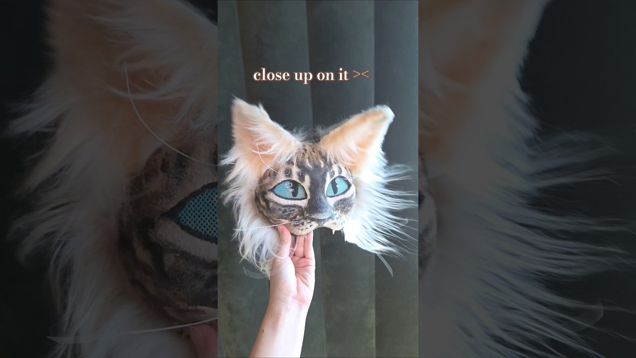 pre made sold!! #furry #mask #catmask #packing #artwork