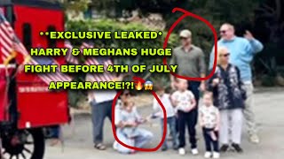 **EXCLUSIVE LEAKED* HARRY &amp; MEGHANS HUGE FIGHT BEFORE 4TH OF JULY APPEARANCE!?!🔥😱