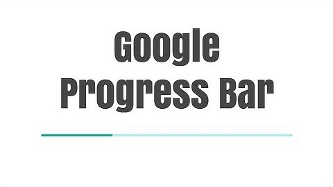 Google Loader / Progress Bar | Material Progress Bar