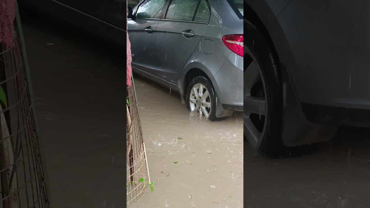 Heavy Rainfall Keshod. Raghuvanshi Hospital ICU