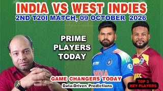IND vs WI 2nd T20I Today Match Analysis | IND vs WI 2nd T20I Dream11 Prediction | GL Team & C/VC