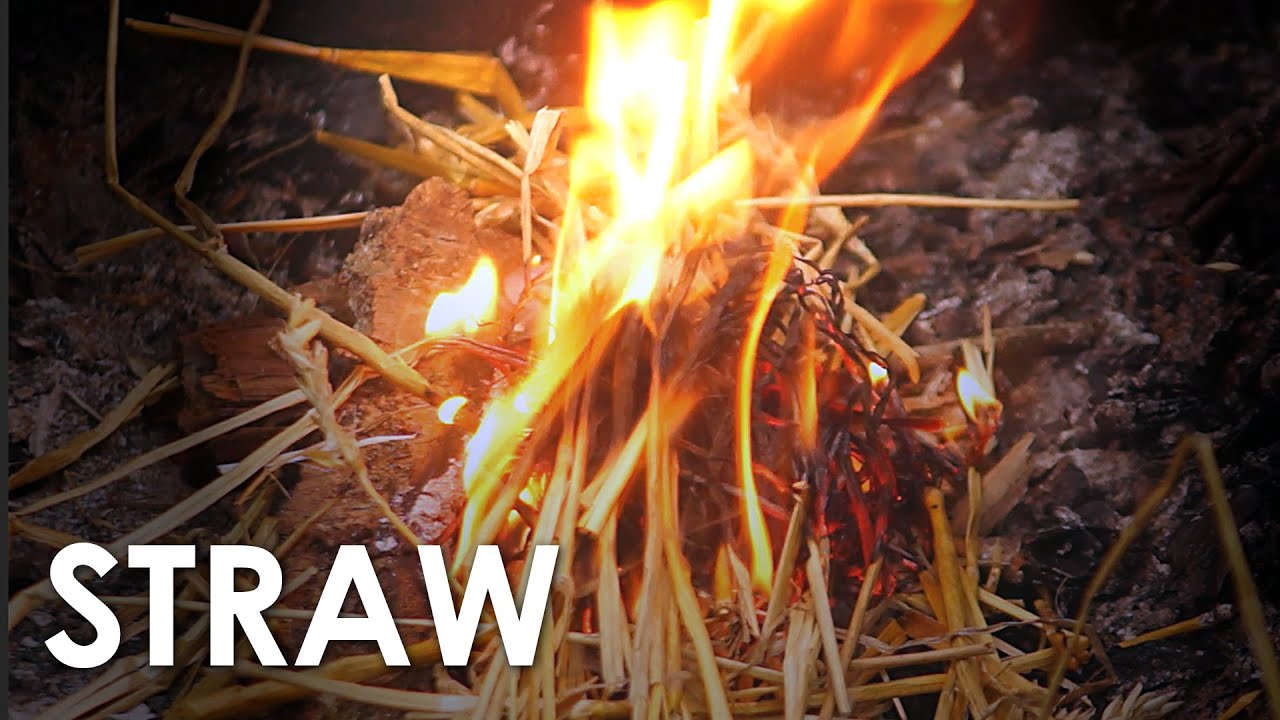Fire  Straw - Огонь || Как горит солома в мангале?