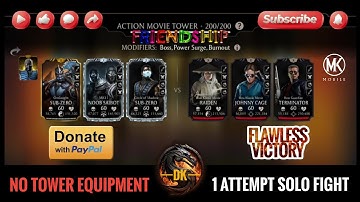 Fatal Action Movie Tower 200 & Reward 🎮 Mortal Kombat Mobile/MK Mobile #mortalkombatmobile #mkmobile