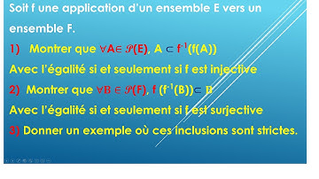 Exercice corrigé : Image directe image réciproques, application, injective et surjective.