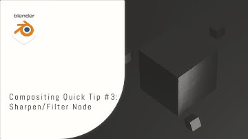Blender Tutorial | Compositing Quick Tip #3: Sharpen/Filter Node